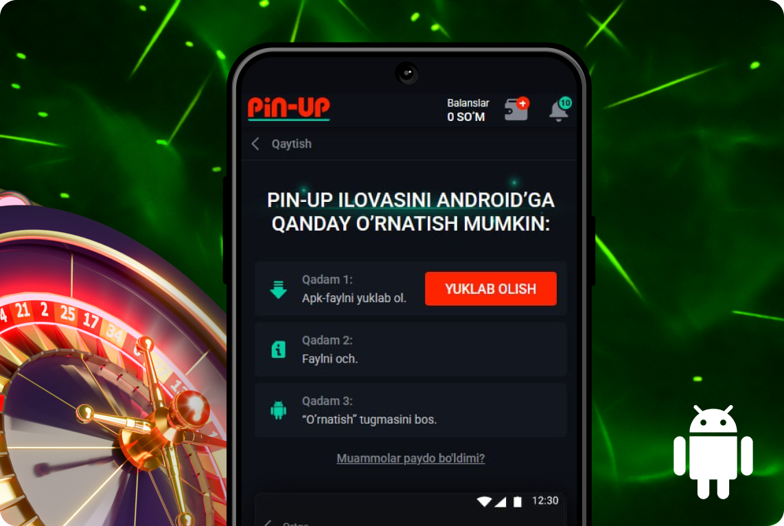 Pin-Up APK Android'da o'rnatish